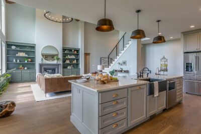 luxury home staging of a modern kitchen